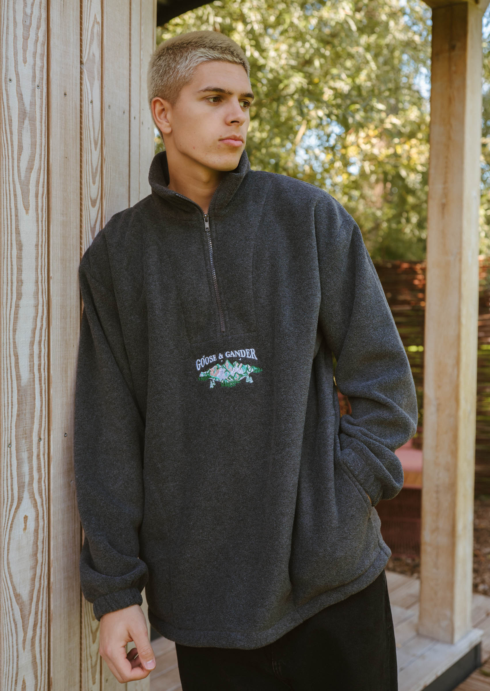 Unisex Mountain 1/4 Zip Fleece - Charcoal