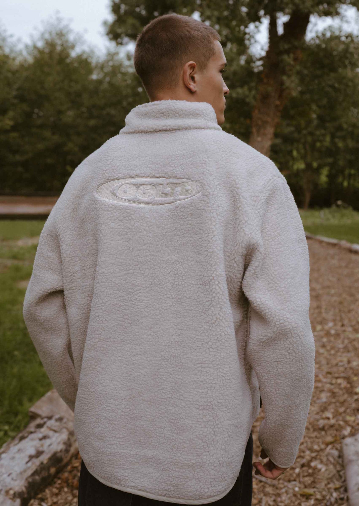 Unisex Goose League Sherpa Fleece Jacket - Sand