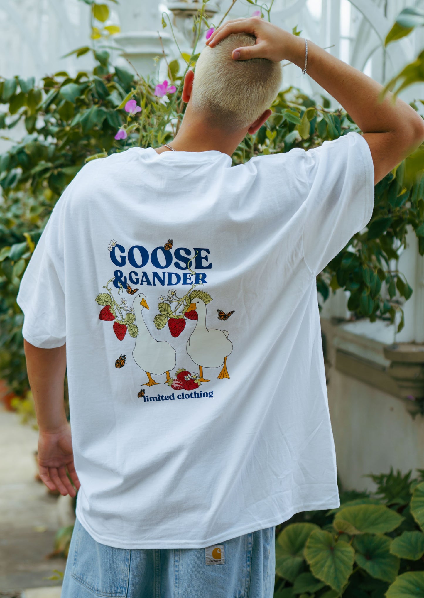 Wild Strawberry Tee - White
