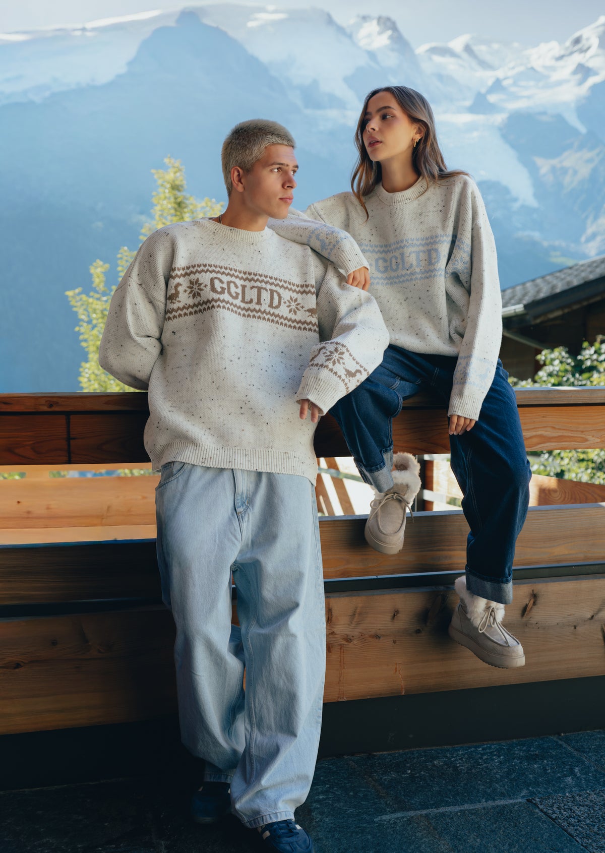 Nordic Knitted Jumper - Blue