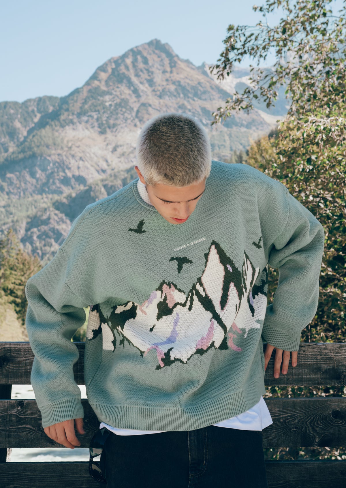 Alpine Knitted Jumper - Sage