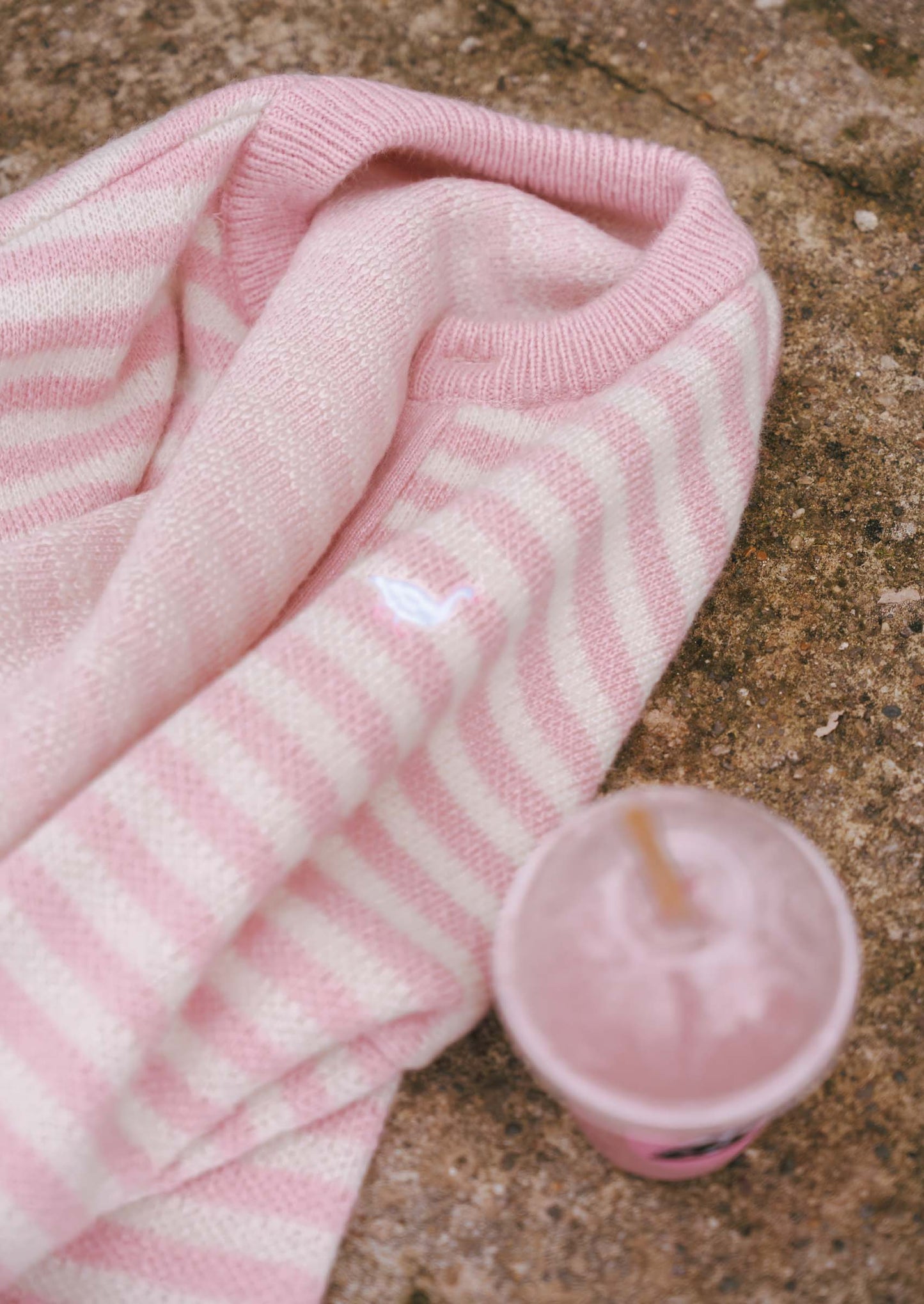 Knitted Goose Cardigan - Baby Pink