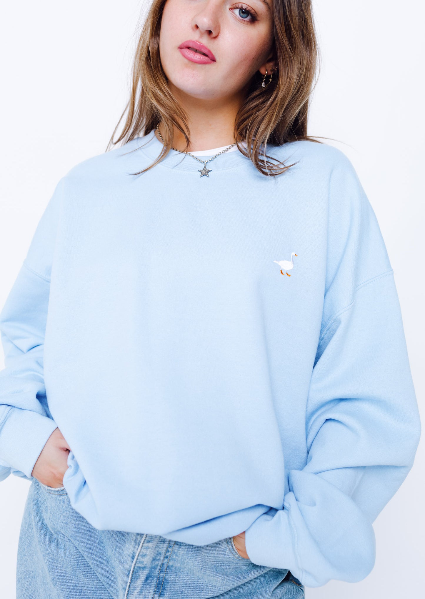 Unisex Goose Sweat - Baby Blue