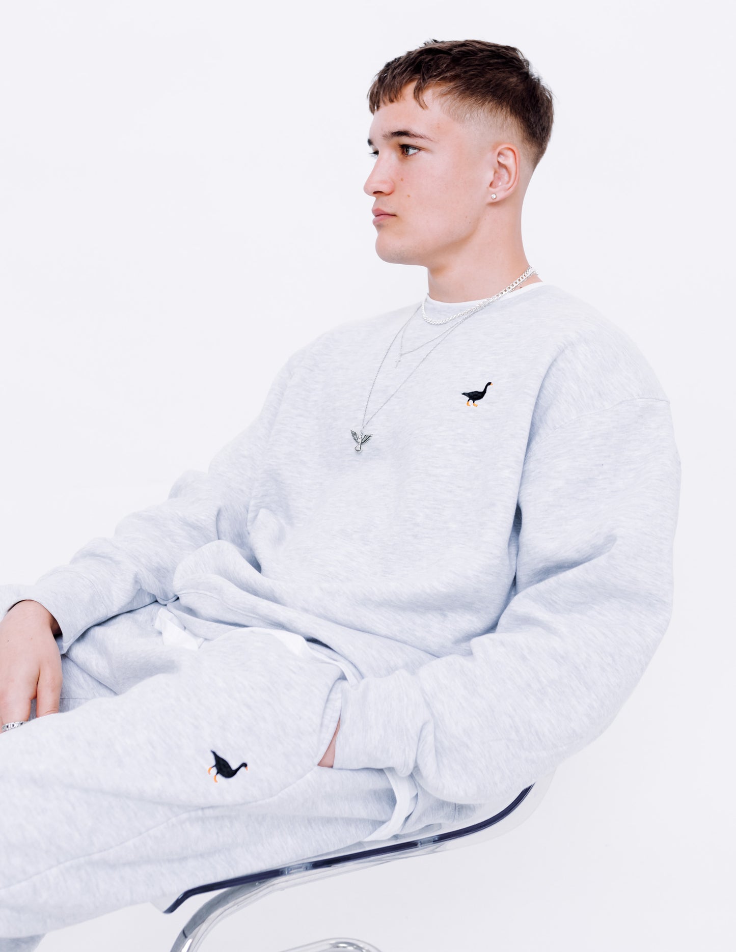 Unisex Premium Goose Sweatshirt - Ash Grey