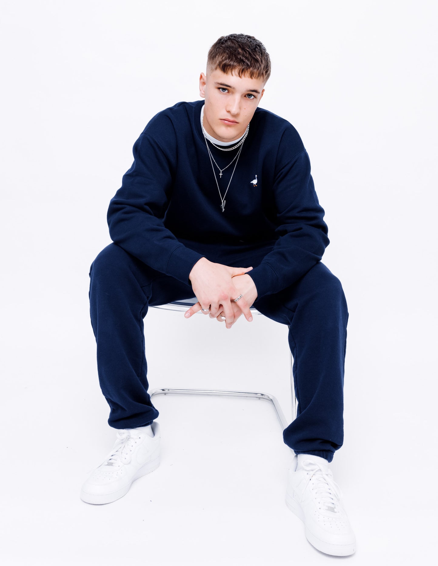 Unisex Premium Goose Sweatshirt - Navy Blue