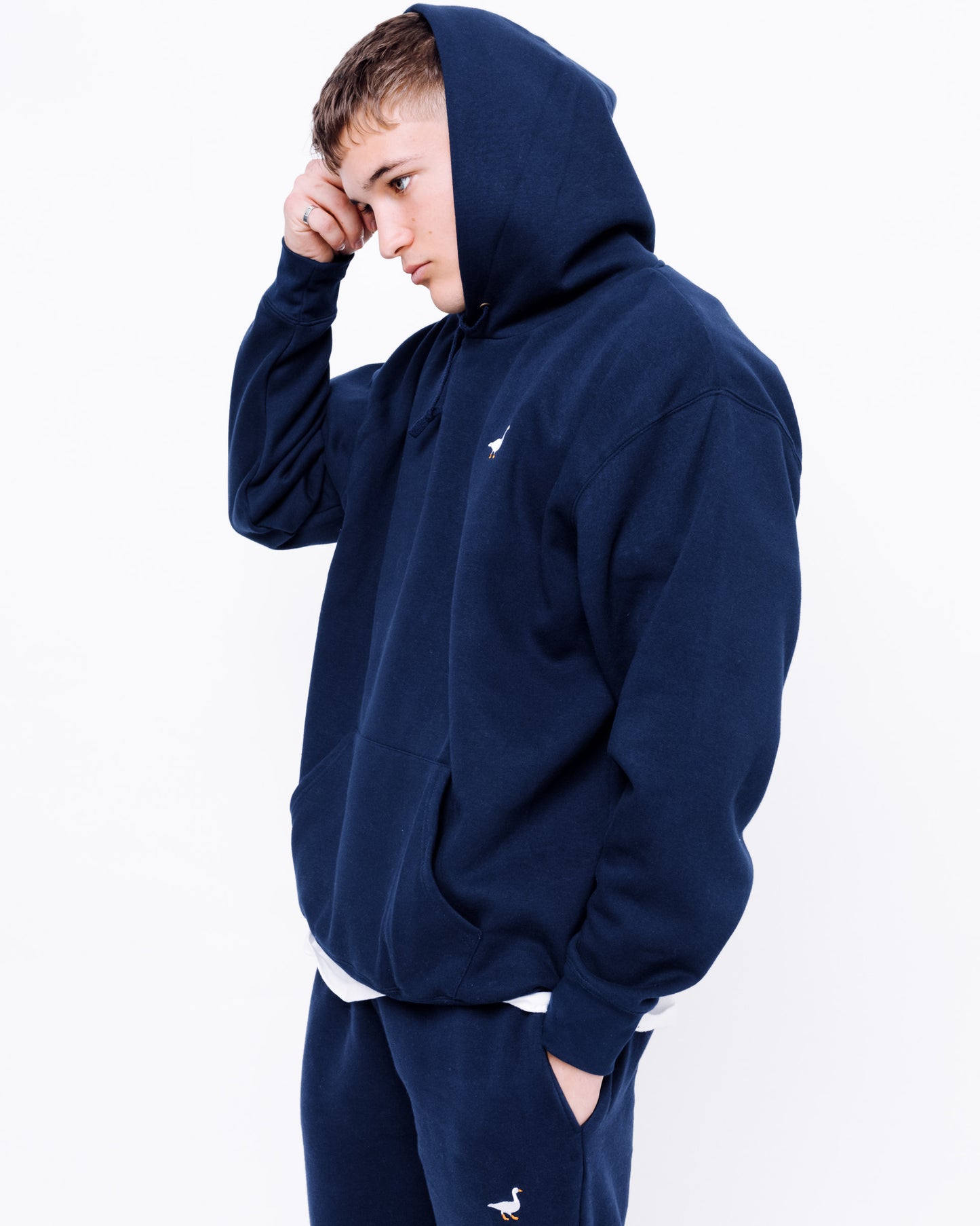 Unisex Premium Goose Hood - Navy Blue