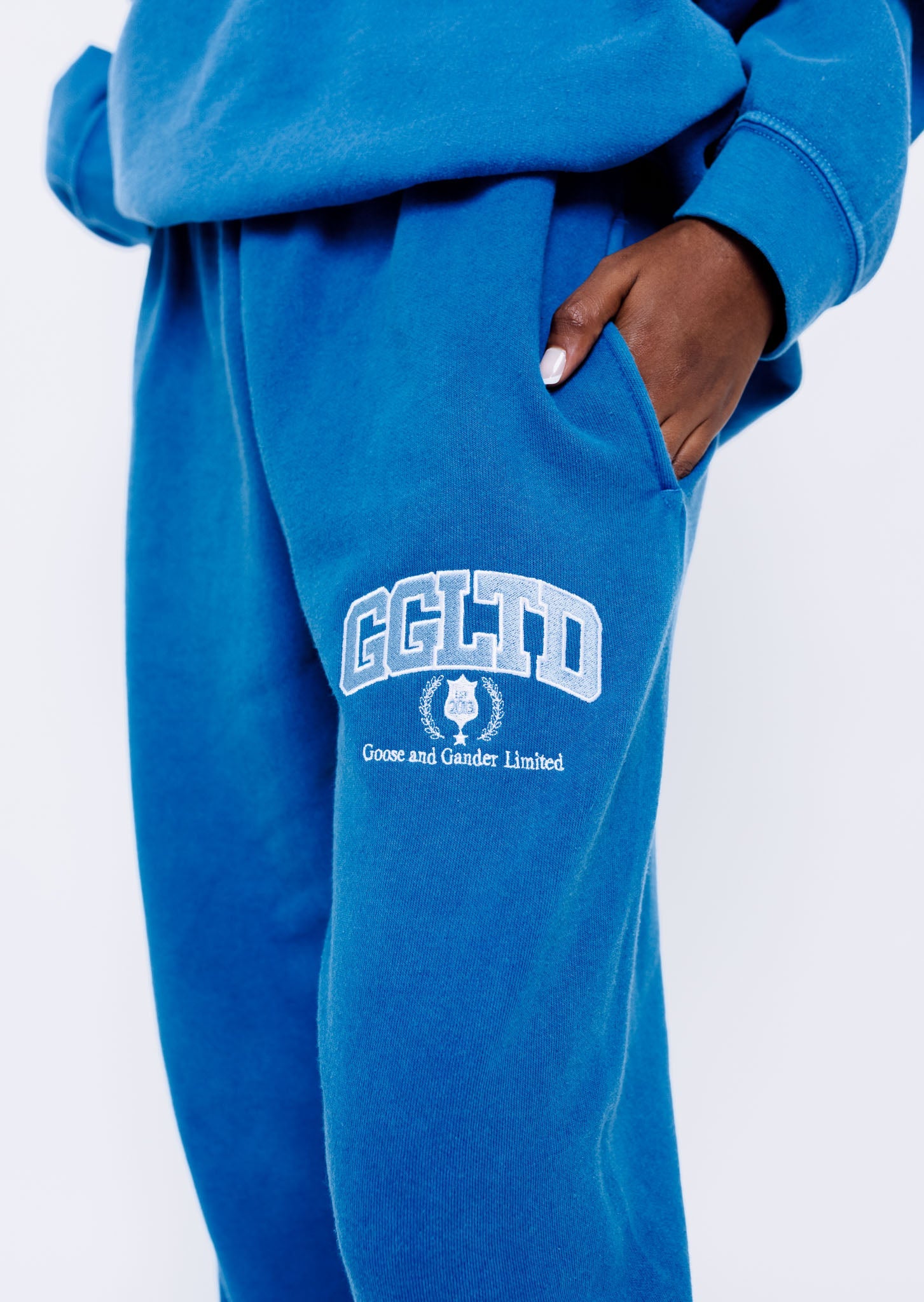 Unisex Varsity Joggers - Washed Royal Blue – Goose & Gander