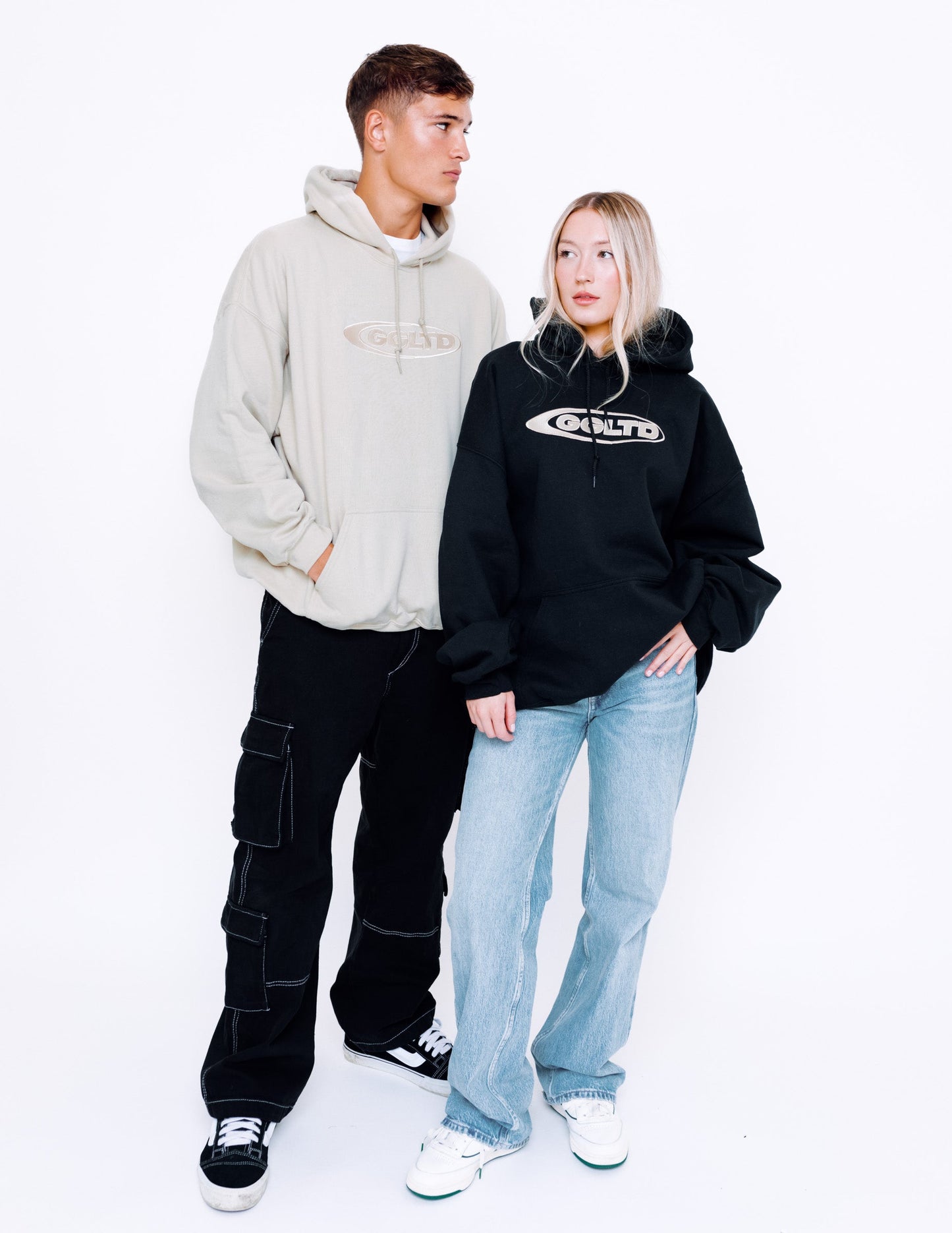 Unisex Goose League Embroidered Hoodie - Black