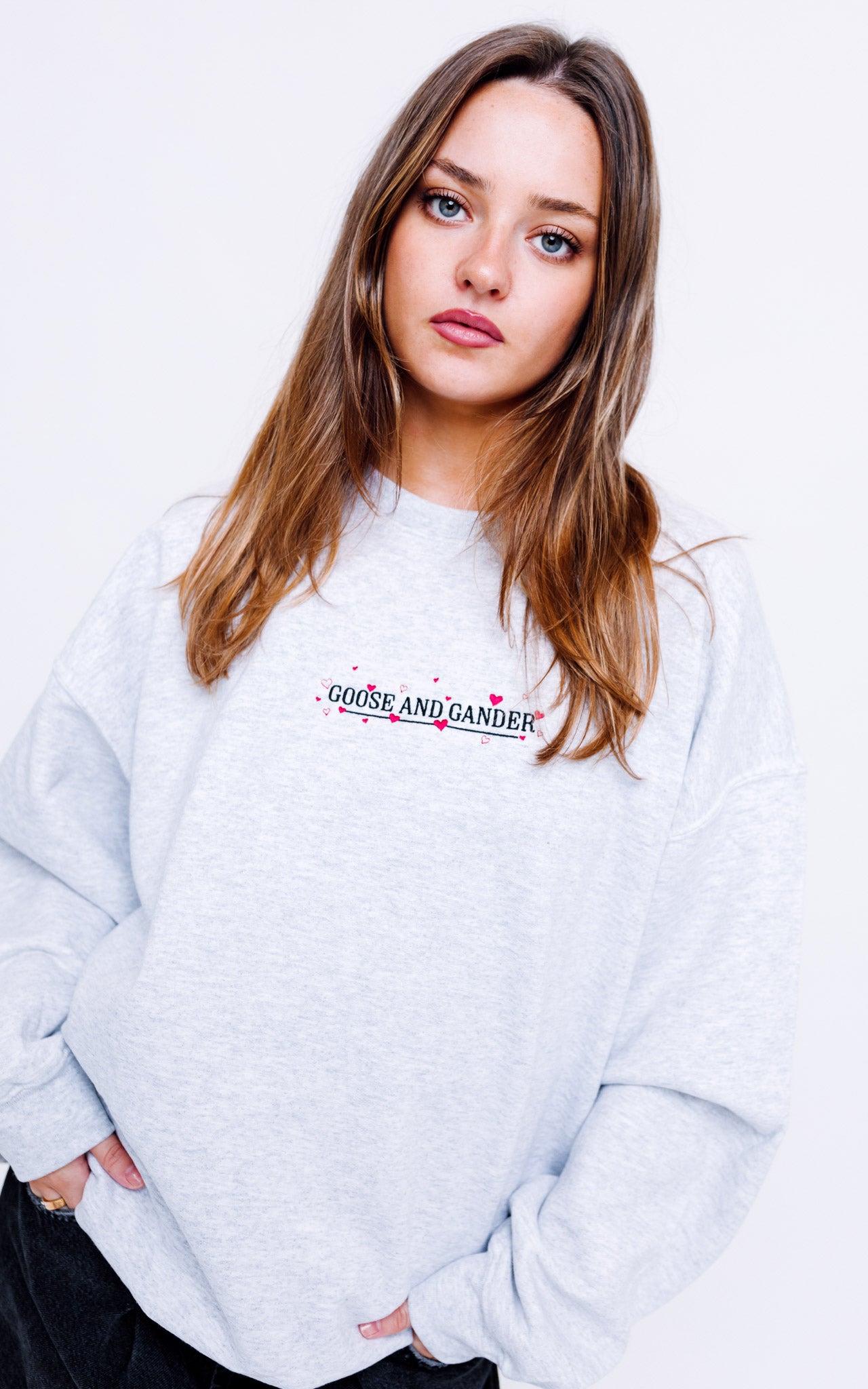 Unisex Heart Club LTD Sweat - Ash Grey
