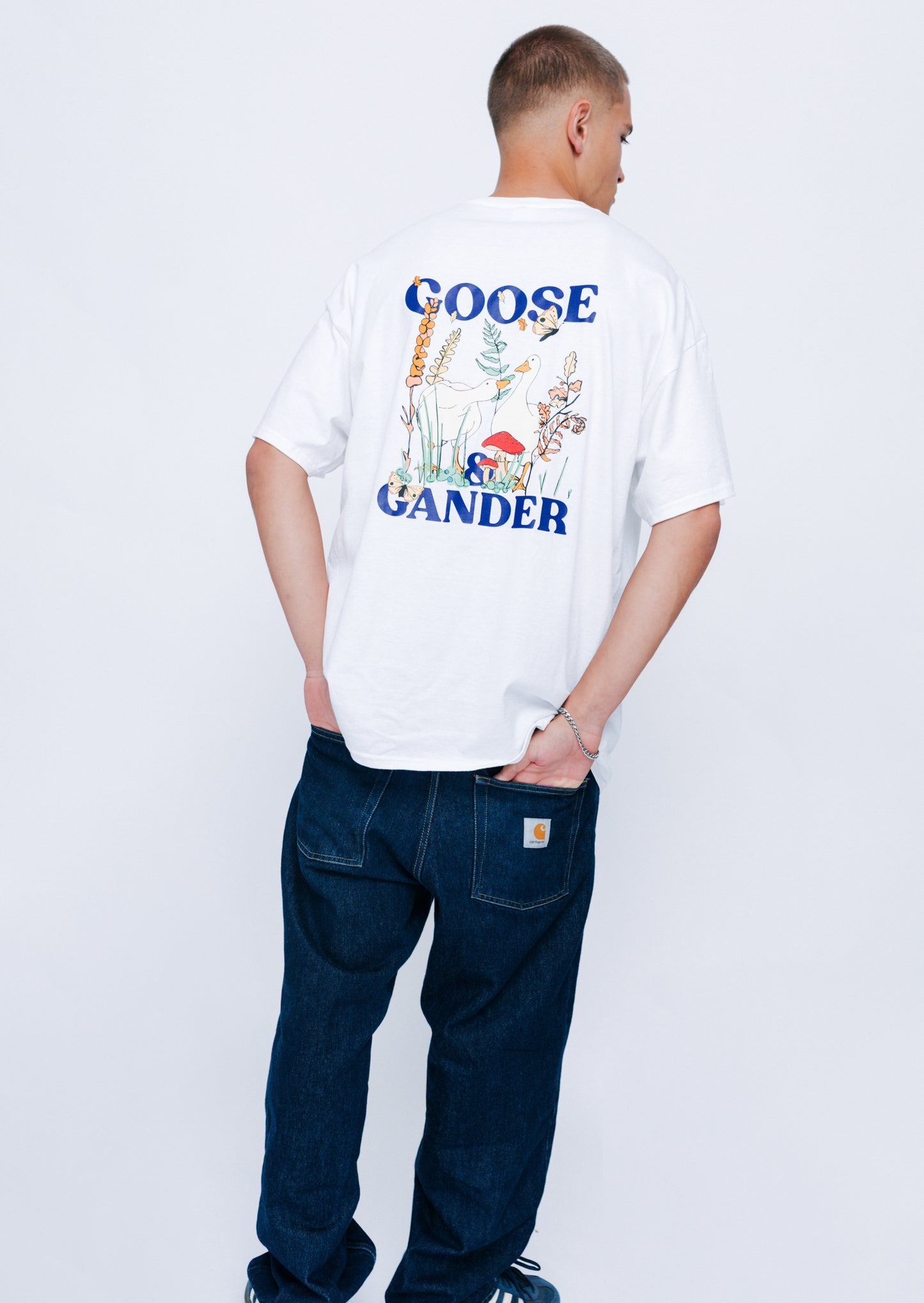 Unisex Woodland Goose Tee - White