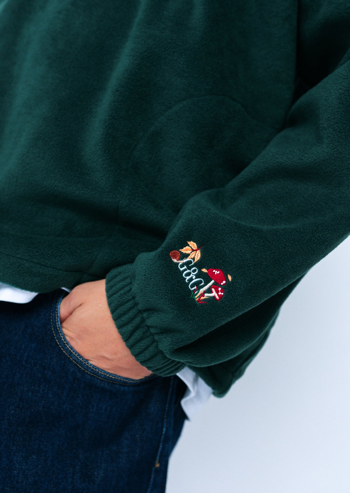 Woodland 1/4 Zip Fleece - Forest Green