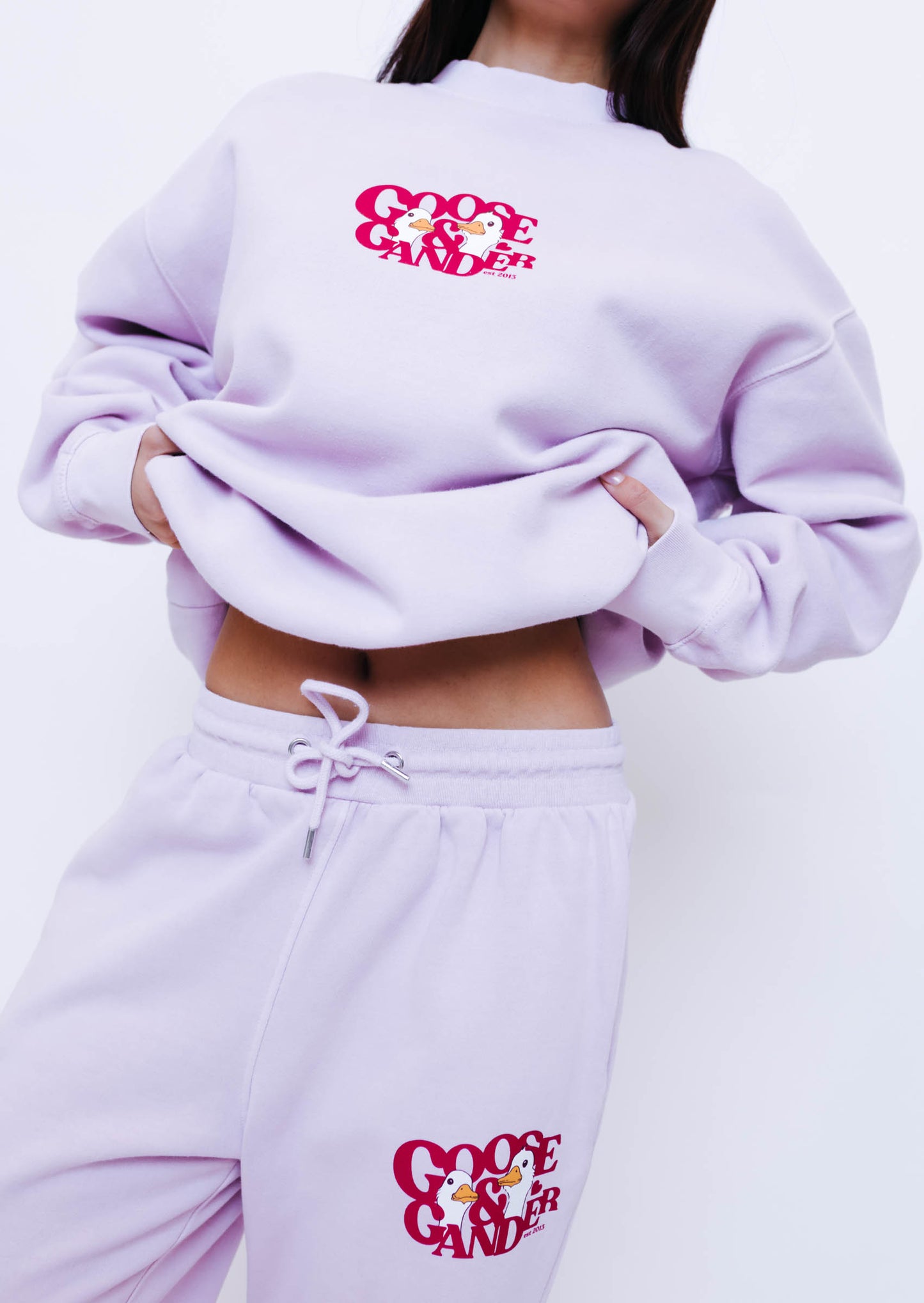 Unisex Heart Club Gambit Straight Leg Joggers - Baby Pink