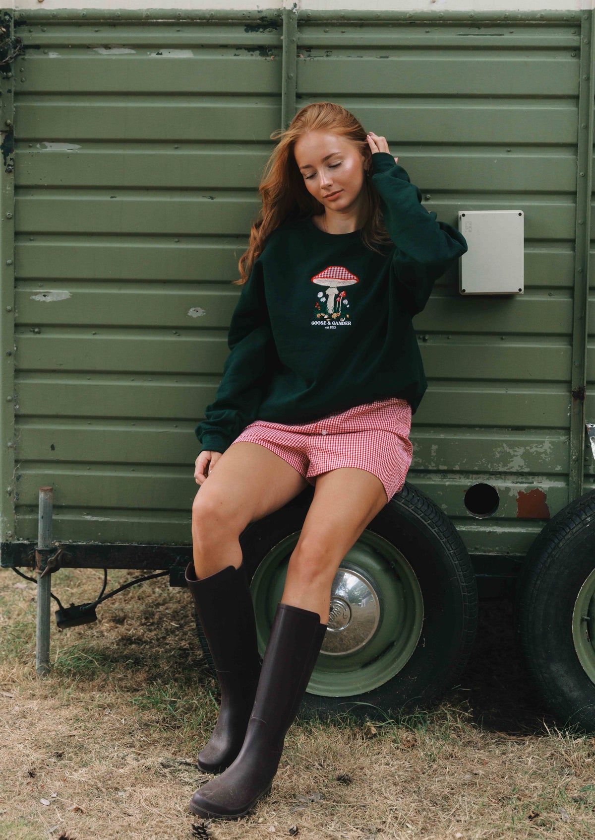 Toadstool Sweatshirt - Forest Green