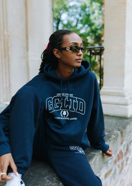 Unisex Varsity Hoodie - Navy Blue