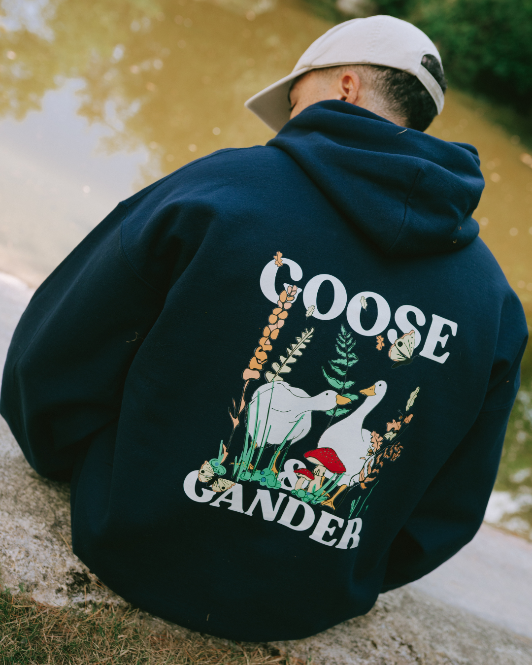 Woodland Goose Hoodie - Navy
