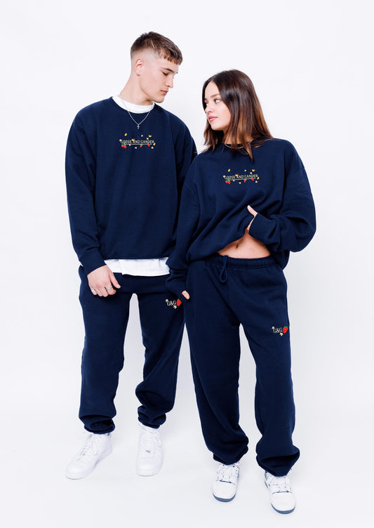 Unisex Wild Strawberry Joggers - Navy