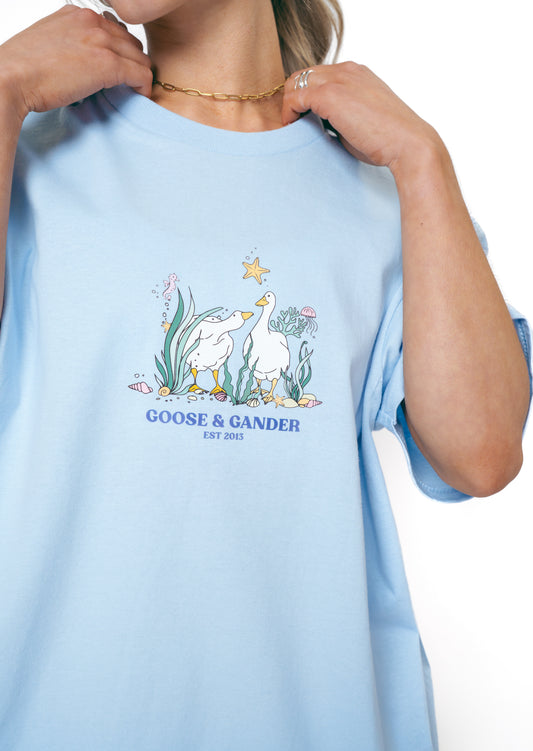 Under the Sea Printed Tee - Baby Blue