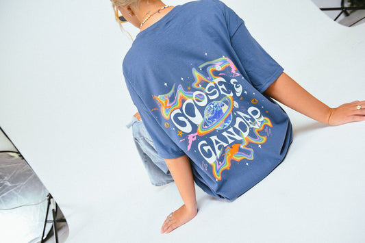 Unisex Galactic Goose Tee - Indigo Blue