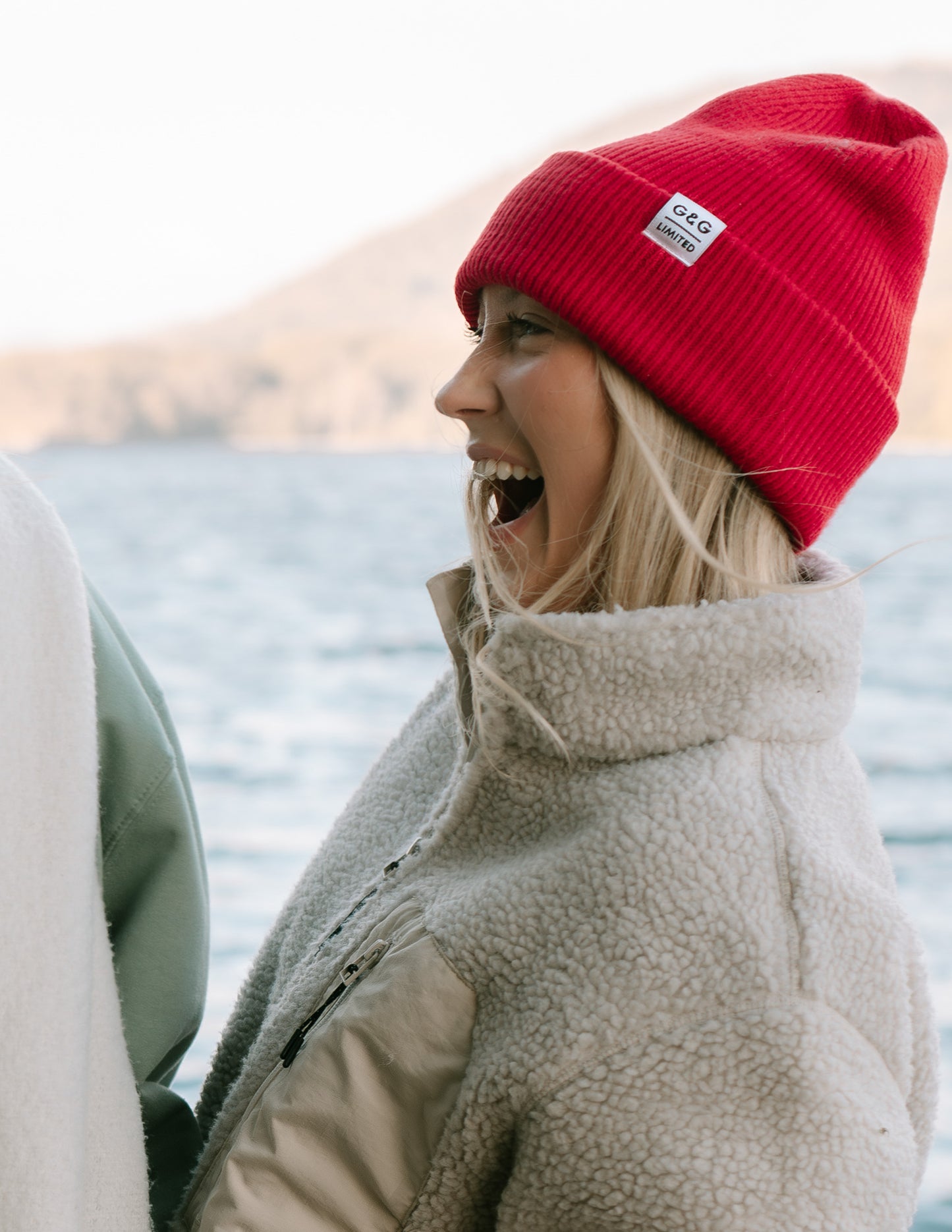 Unisex Tag Beanie - Red