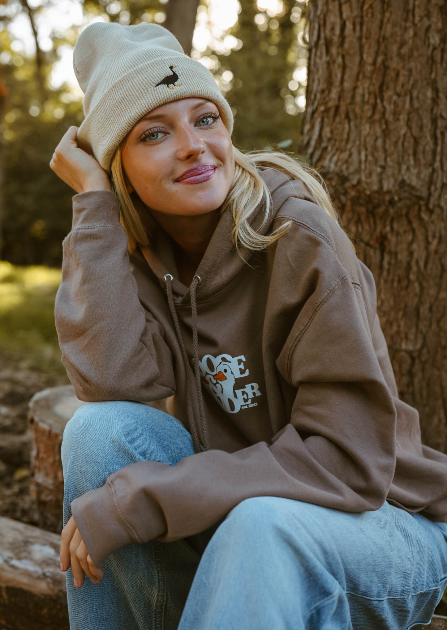 Unisex Goose Beanie - Sand