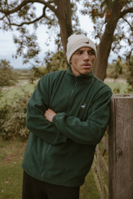 Goose Full Zip Fleece - Forest Green