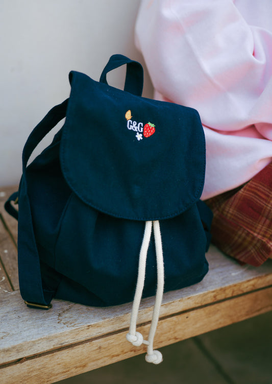 Unisex Wild Strawberry Mini Rucksack - Navy