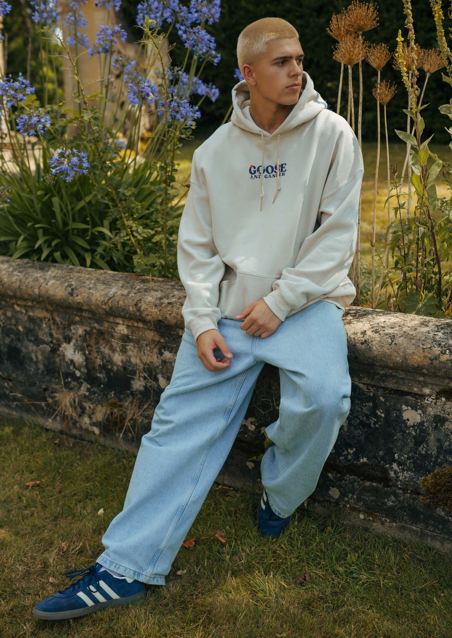 Unisex Wild Goose Printed Hoodie - Sand