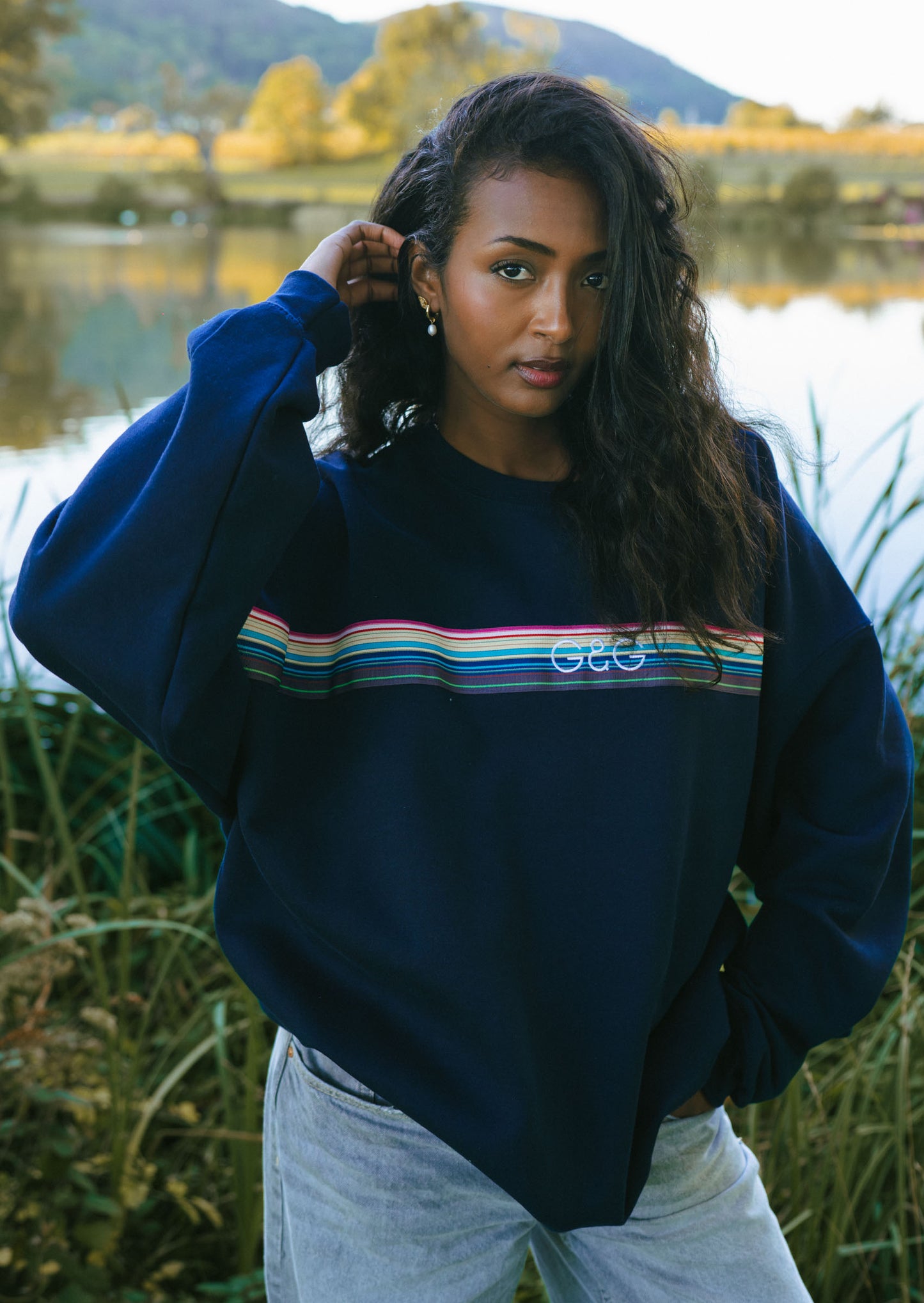 Unisex Opera Ribbon Sweat - Navy