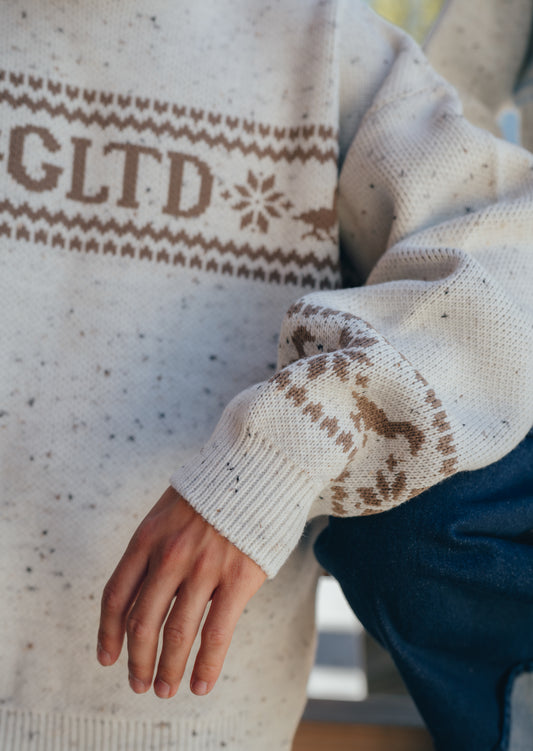 Nordic Knitted Jumper - Brown