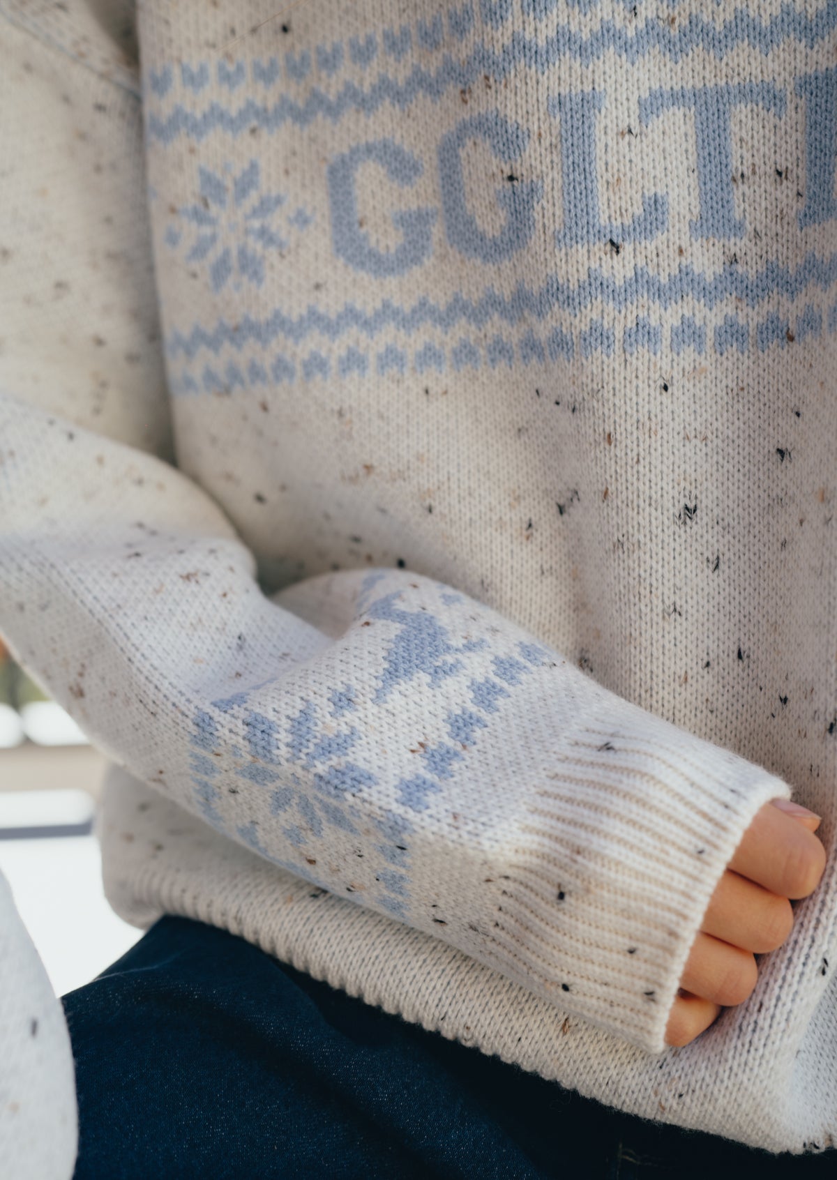 Nordic Knitted Jumper - Blue