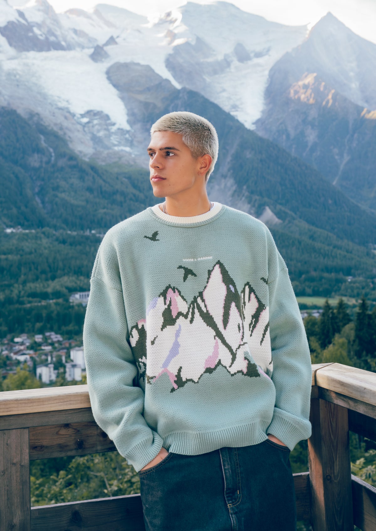 Alpine Knitted Jumper - Sage