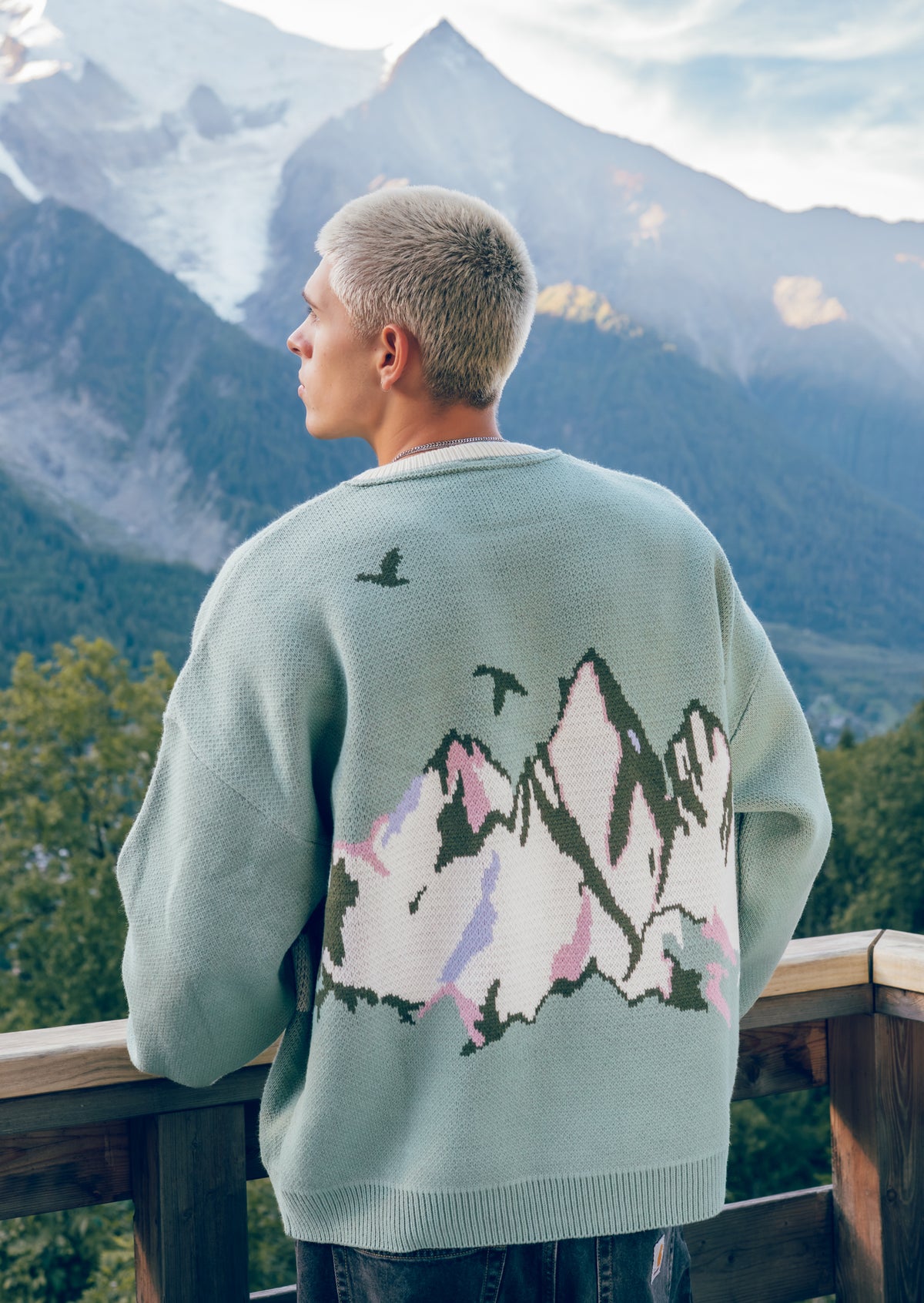 Alpine Knitted Jumper - Sage