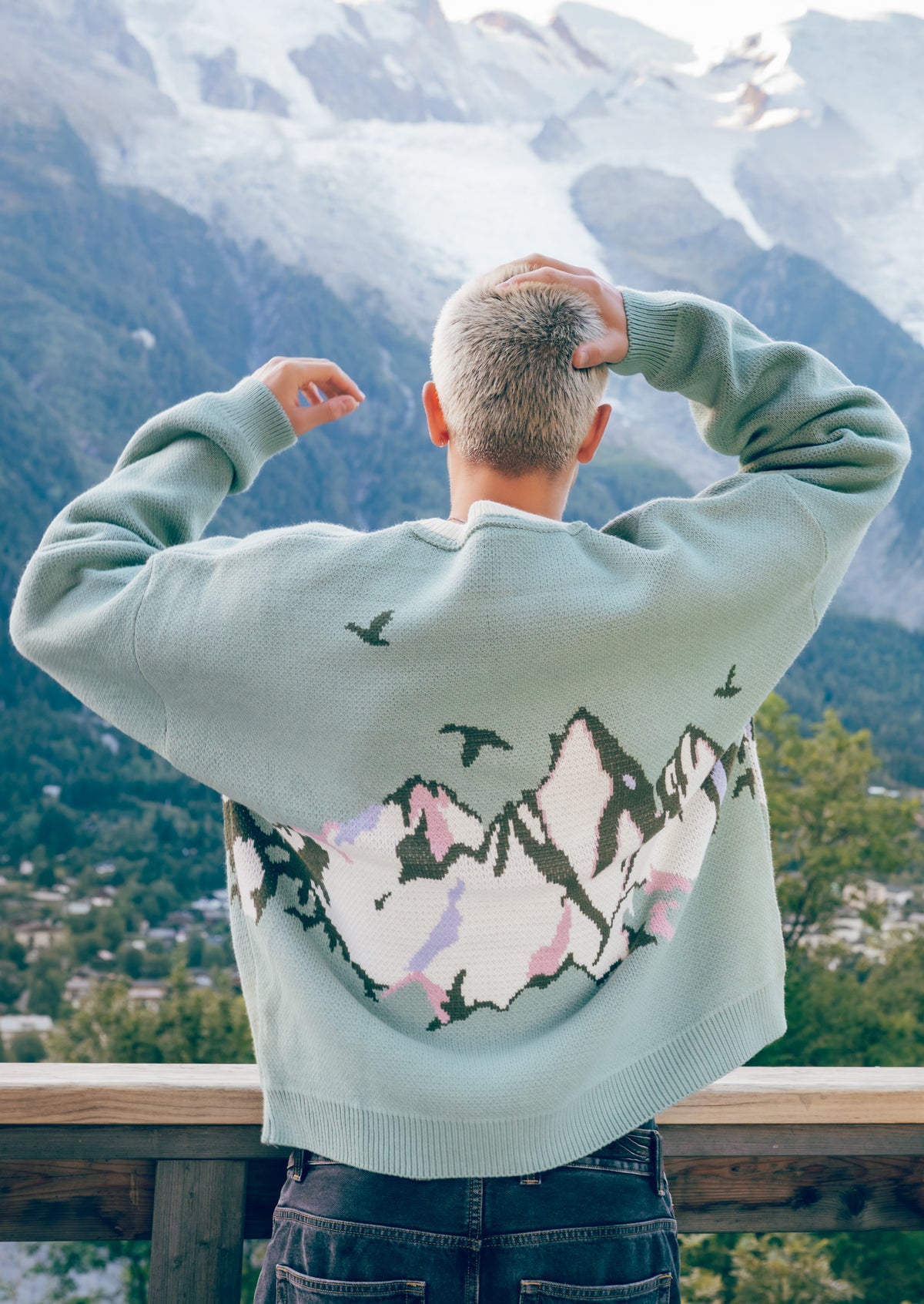 Alpine Knitted Jumper - Sage