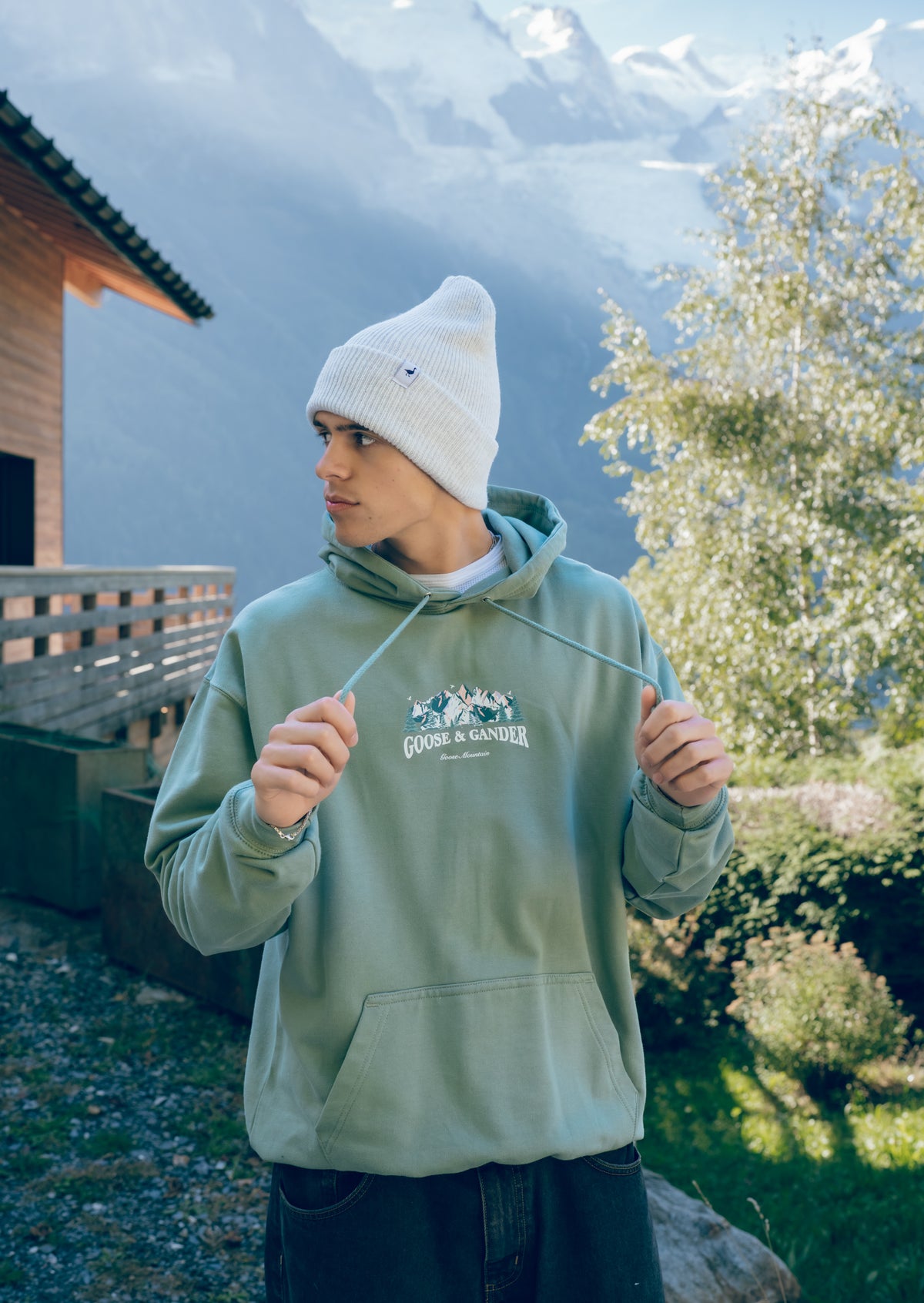 Goose Tag Beanie - Grey