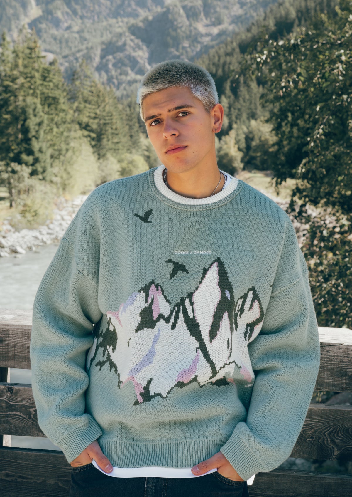 Alpine Knitted Jumper - Sage