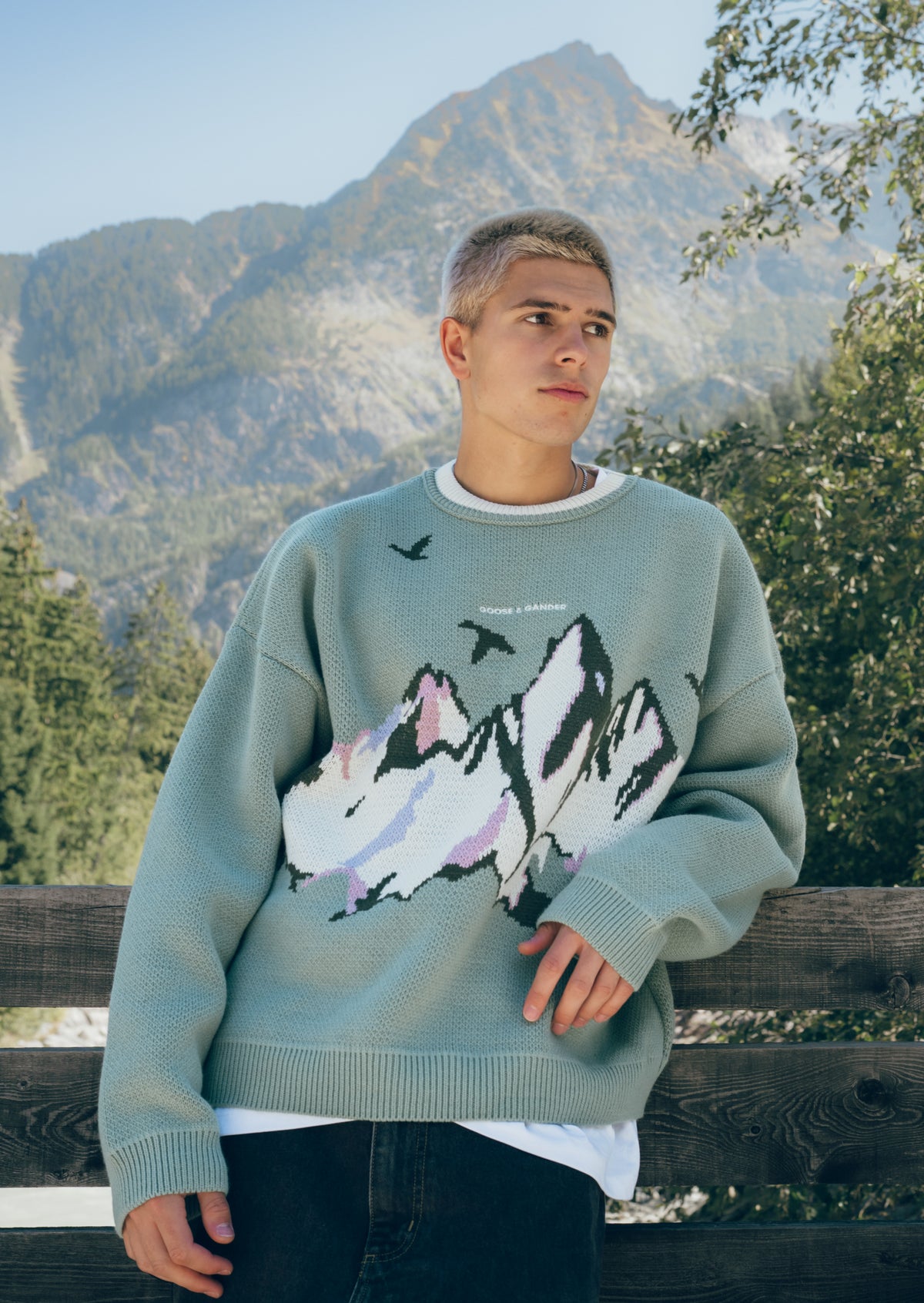 Alpine Knitted Jumper - Sage