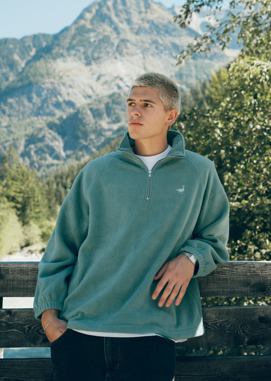 Goose 1/4 Zip Fleece - Moss Green