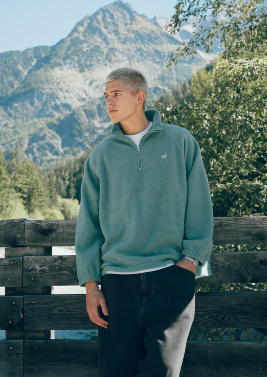 Goose 1/4 Zip Fleece - Moss Green