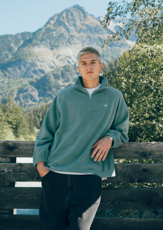 Goose 1/4 Zip Fleece - Moss Green