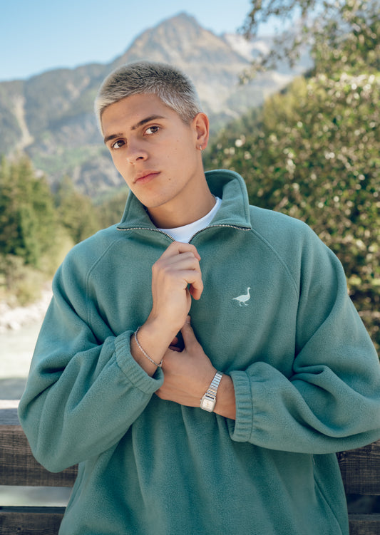 Goose 1/4 Zip Fleece - Moss Green
