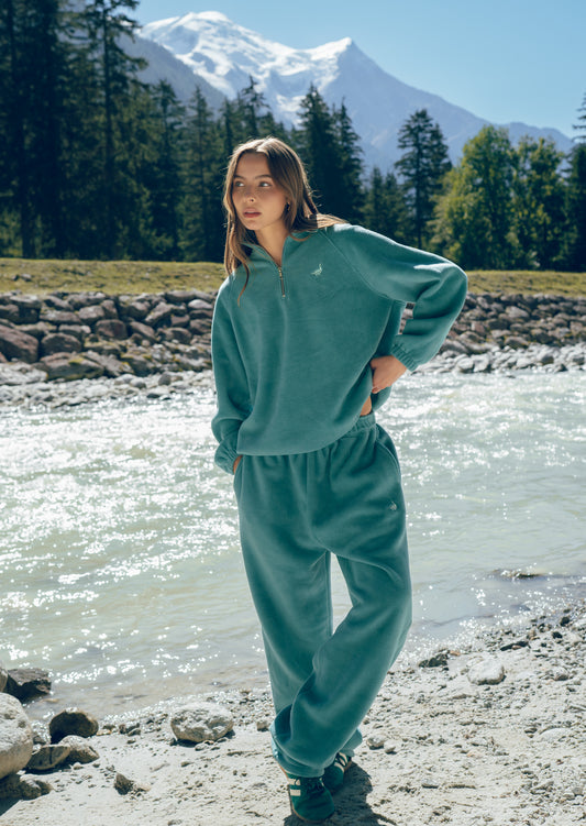 Goose 1/4 Zip Fleece - Moss Green