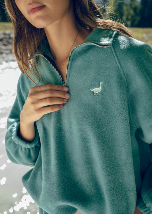 Goose 1/4 Zip Fleece - Moss Green