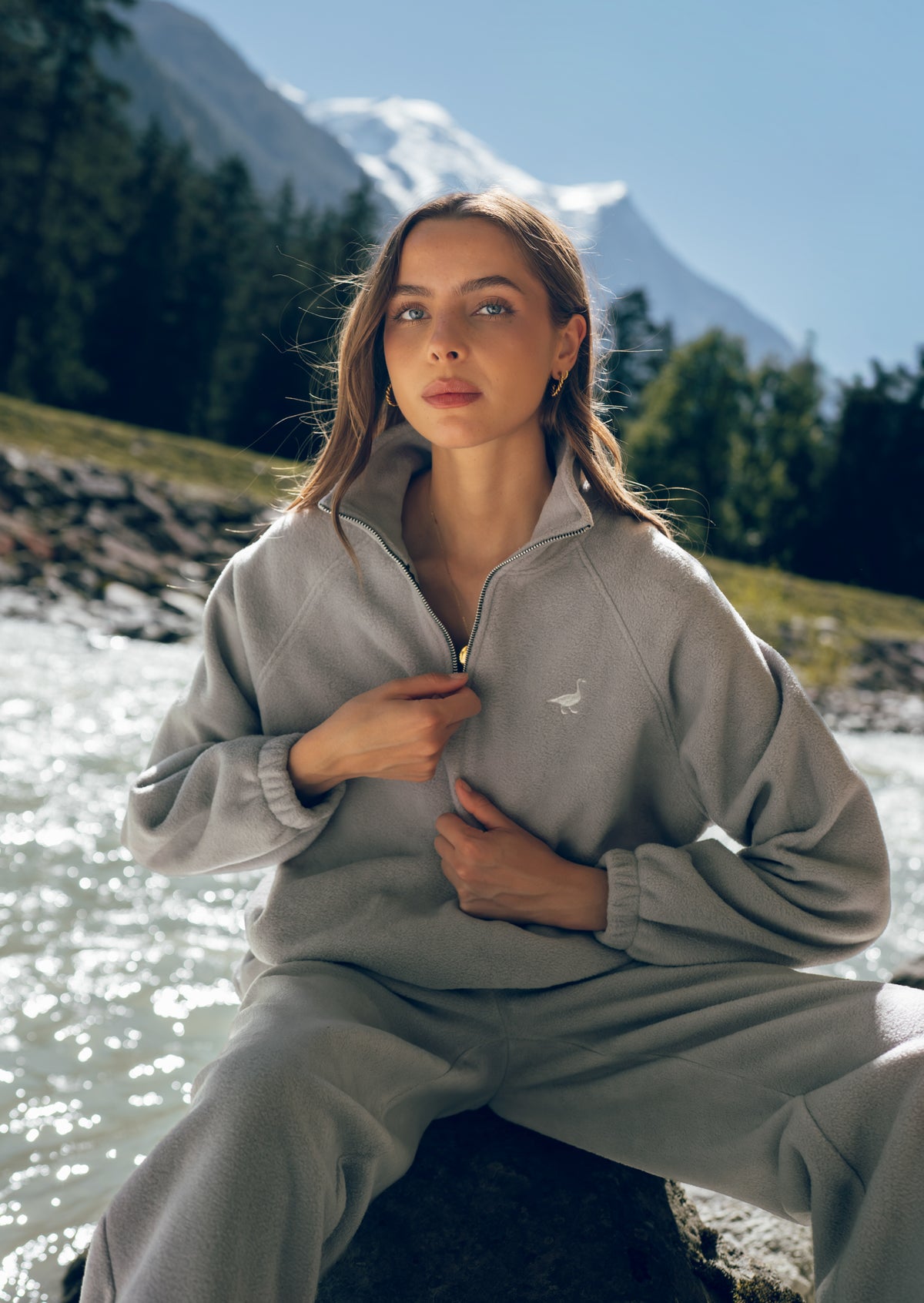 Goose 1/4 Zip Fleece - Grey