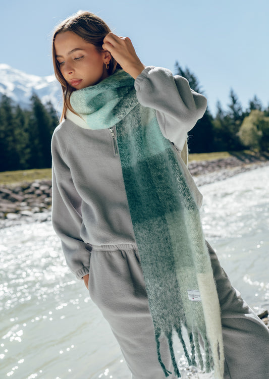 Checkered Scarf - Sage