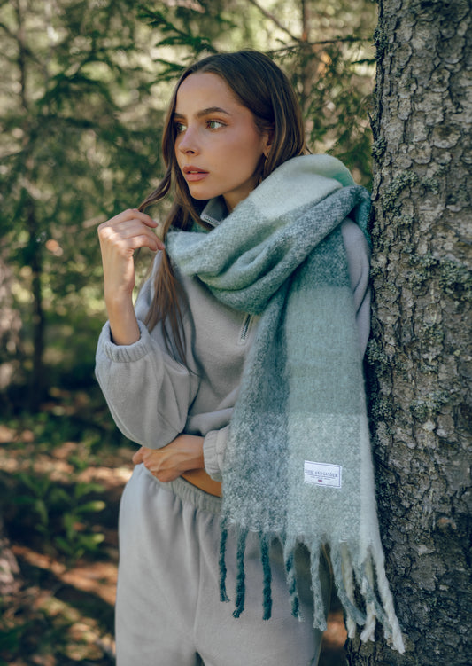 Checkered Scarf - Sage