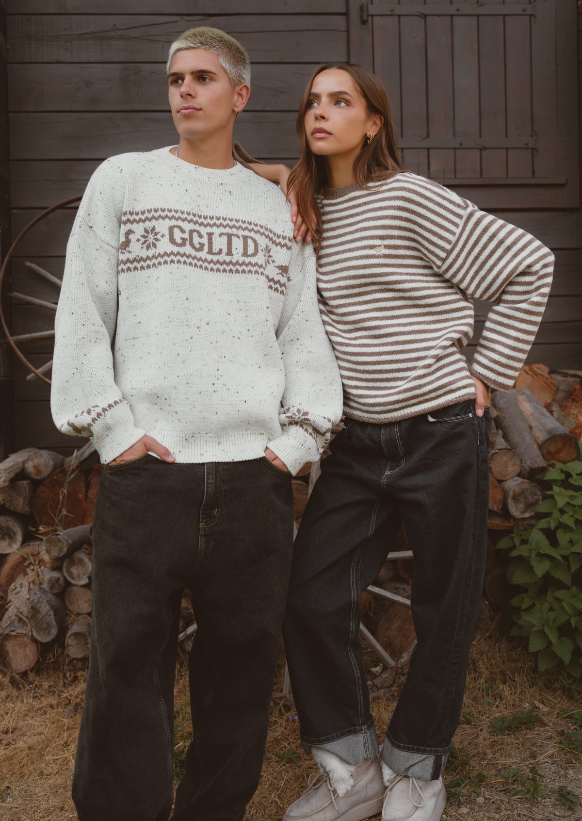 Nordic Knitted Jumper - Brown