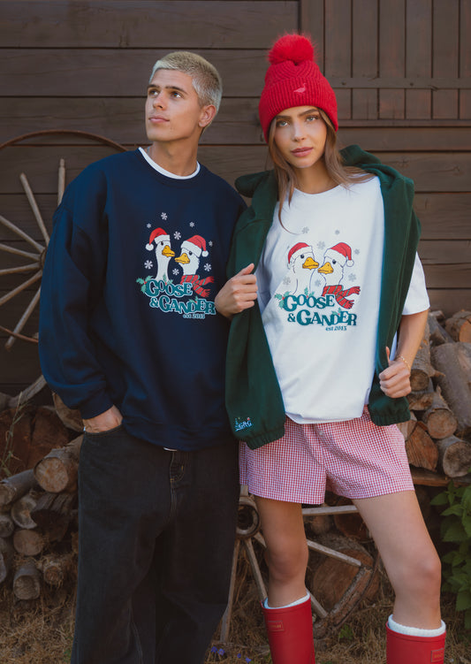 Festive Goose Sweatshirt - Navy