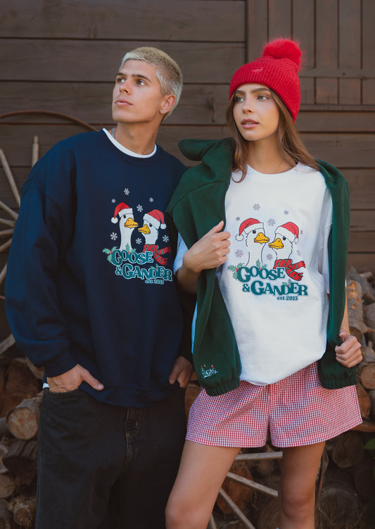 Festive Goose Tee - White
