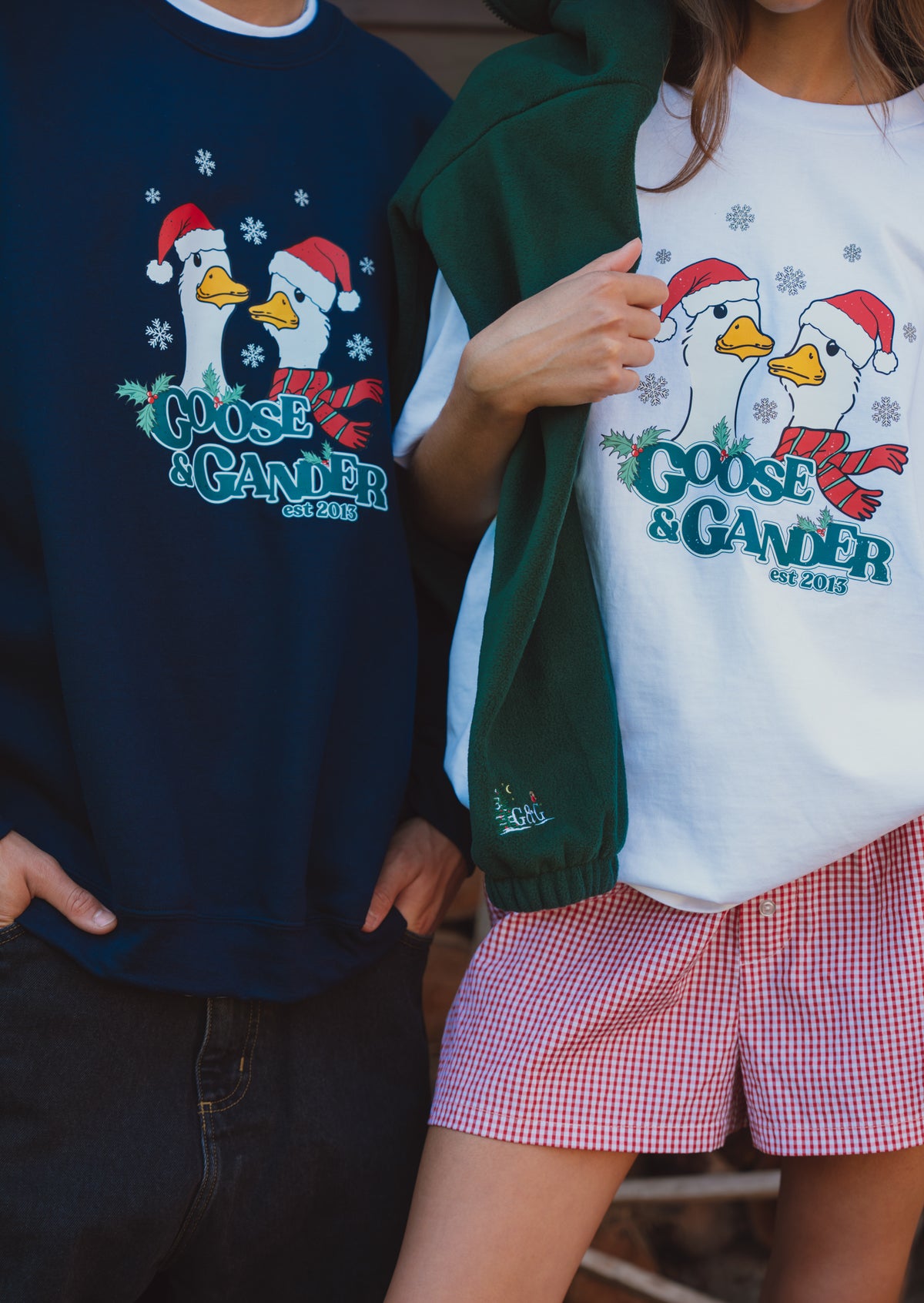 Festive Goose Tee - White