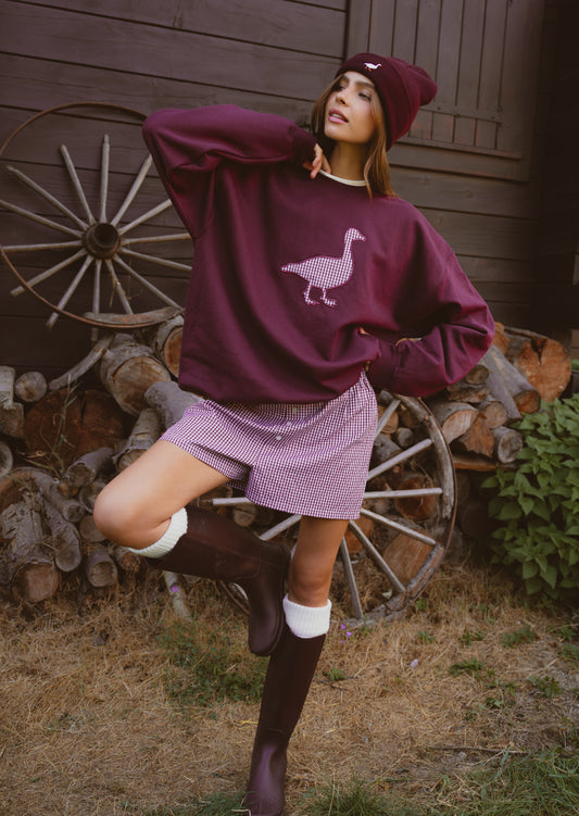 Goose Sweatshirt - Burgundy